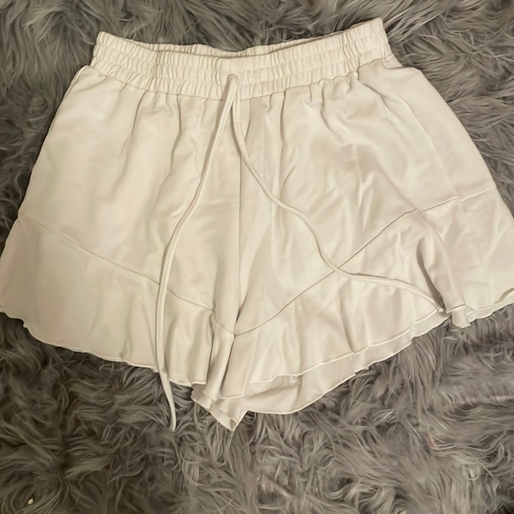 White flowy shorts
